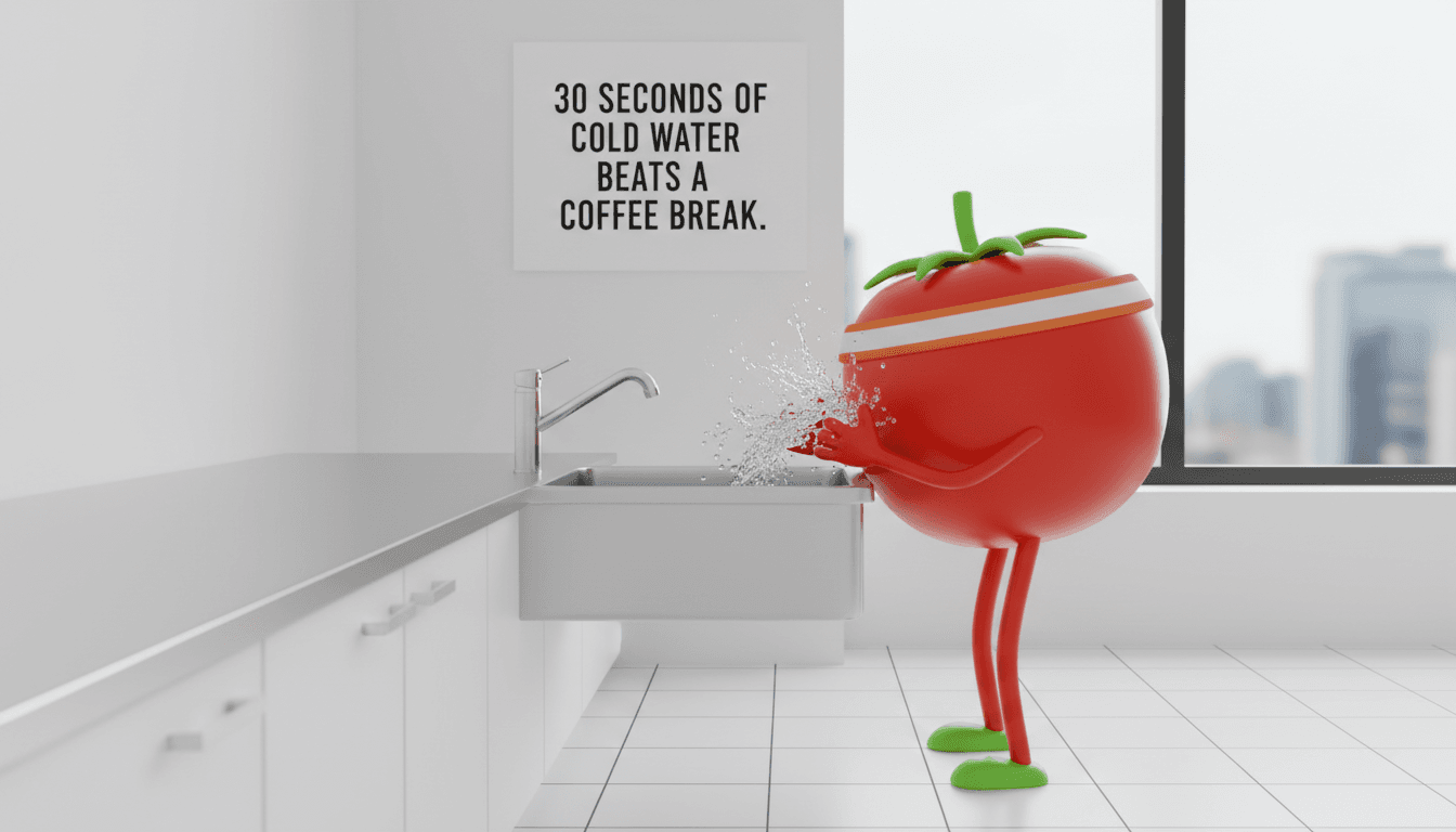 30 seconds of cold water beats a coffee break