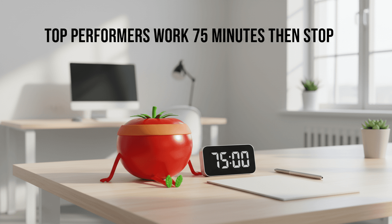 Top performers work 75 minutes then stop