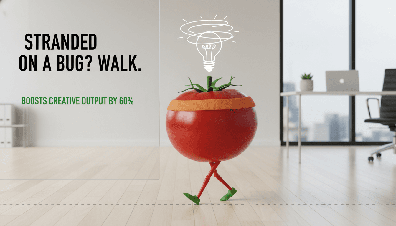 Stuck on a bug? Walk. It boosts creative output by 60%