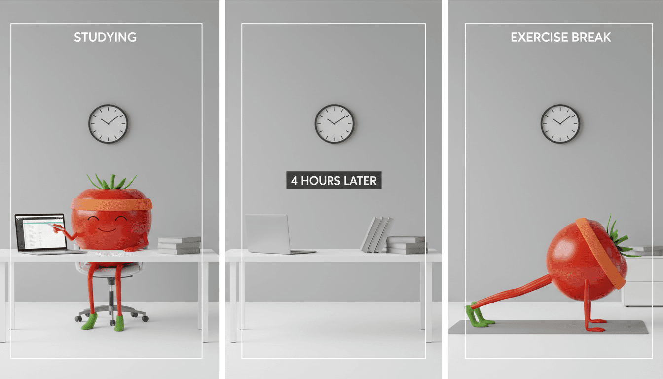 Exercise 4 hours after studying beats doing it right away